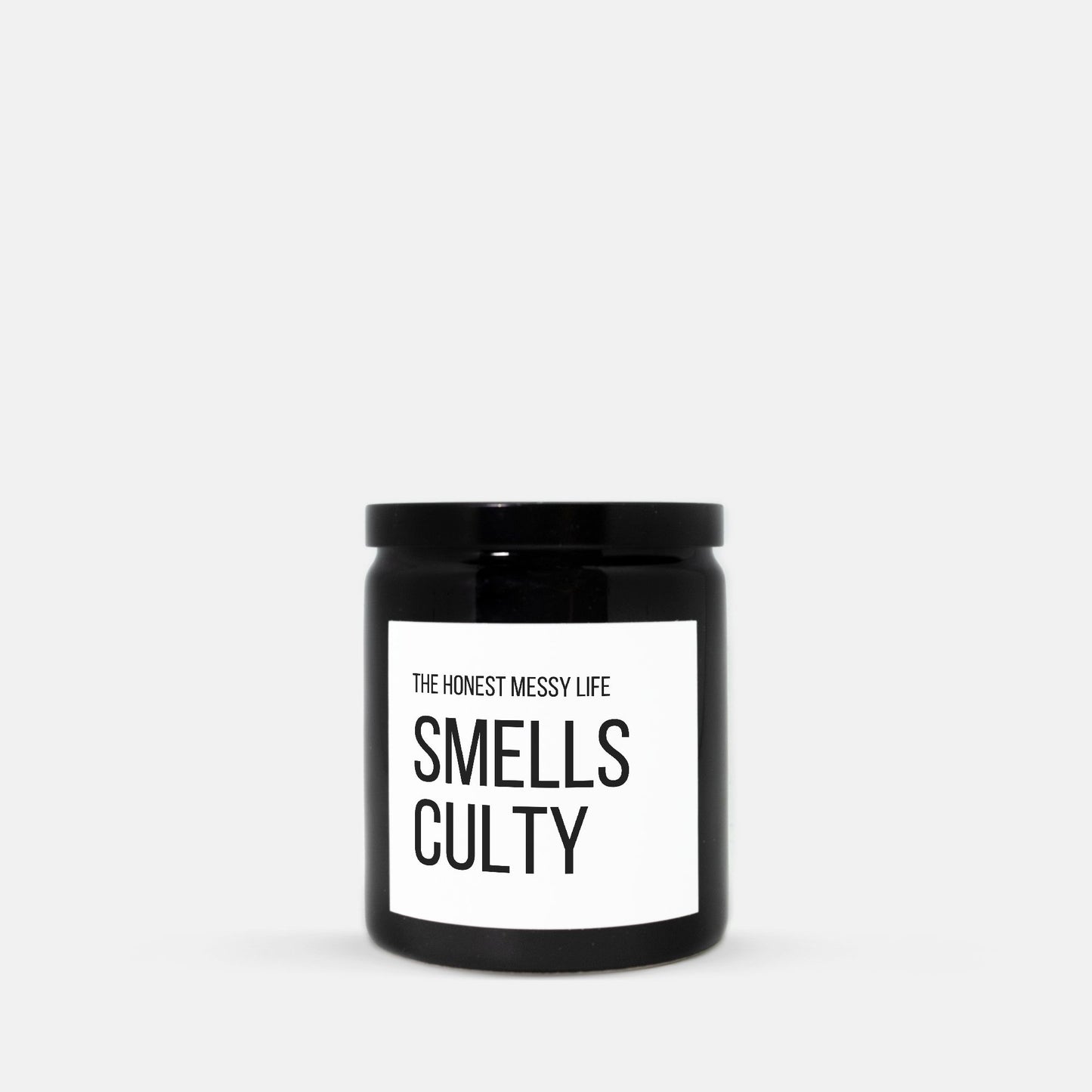 Smells Culty Candle Ceramic 8oz (Black)