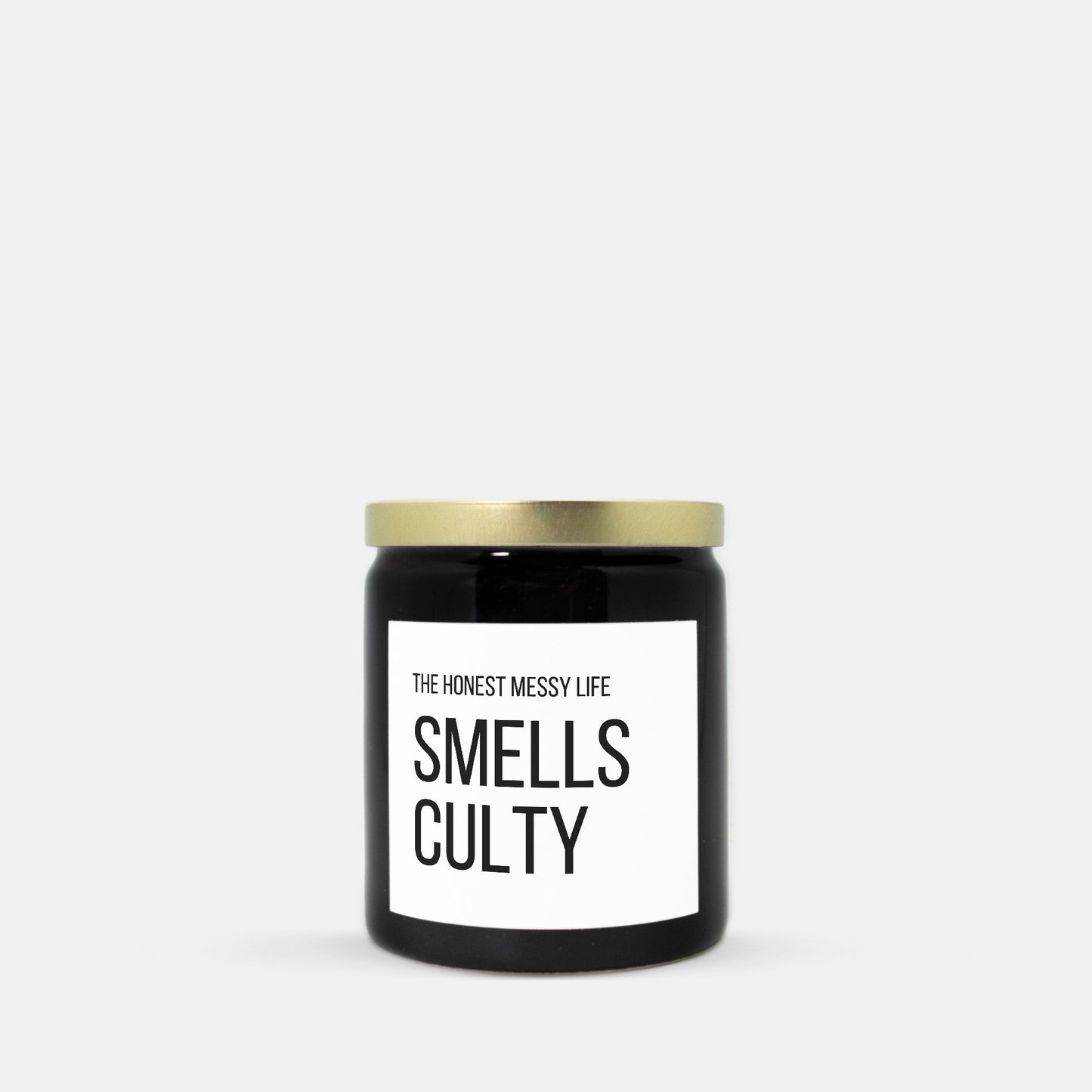 Smells Culty Candle Ceramic 8oz (Black)