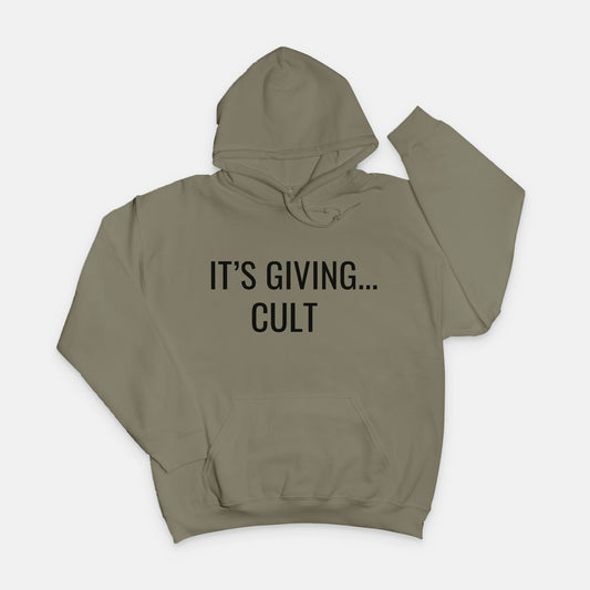 It's giving...cult hoodie